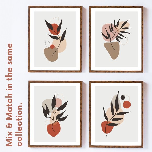 Modern Minimalist Abstract Nature Boho Wall Art Print Home Decor [No Frame] - Picture 6 of 7